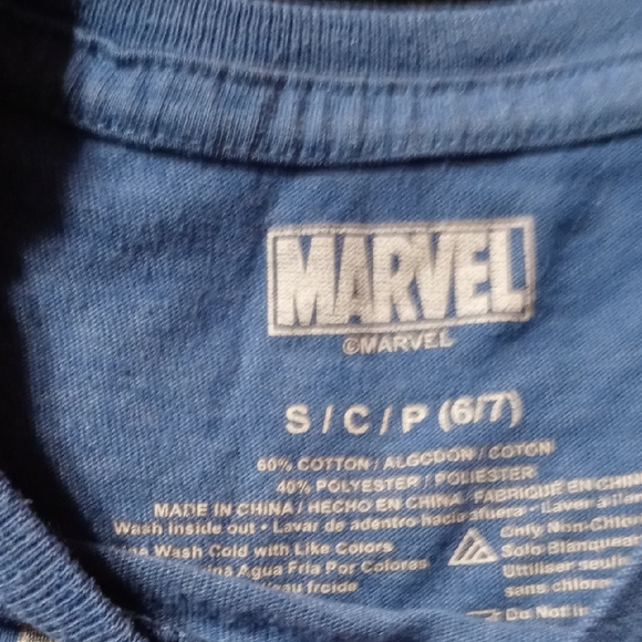 Marvel Blue Kids Short Sleeve Tee - Picture 2 of 4